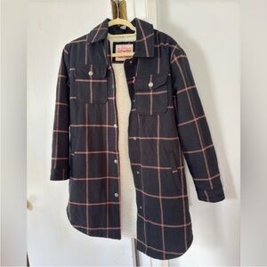 Levi's Black and Pink Plaid Jacket
